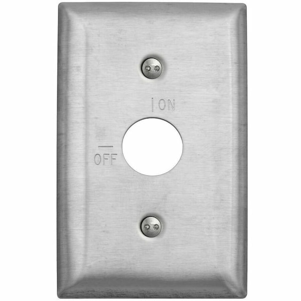 Hubbell Wiring Device-Kellems Security Opening Wall Plates, Number of Gangs: 1 Stainless Steel, Brushed Finish, Silver SS12RKL - main