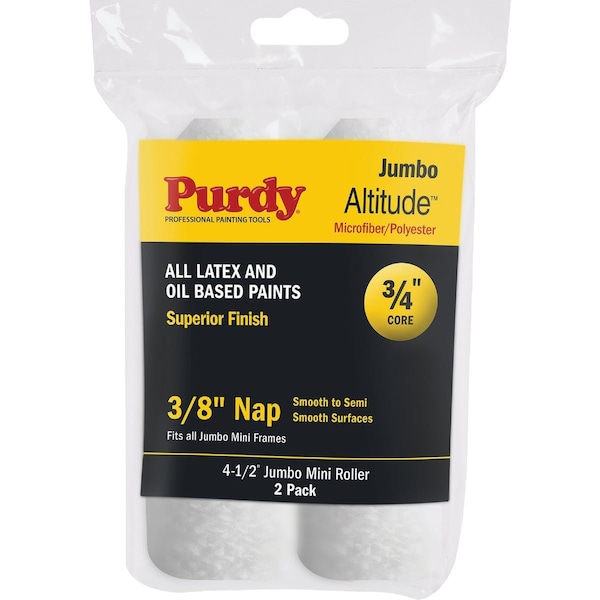 Purdy Altitude 4-1/2''x3/8'' Jumbo Mini Microfiber Roller Cover, 2PK 14G624072 - main