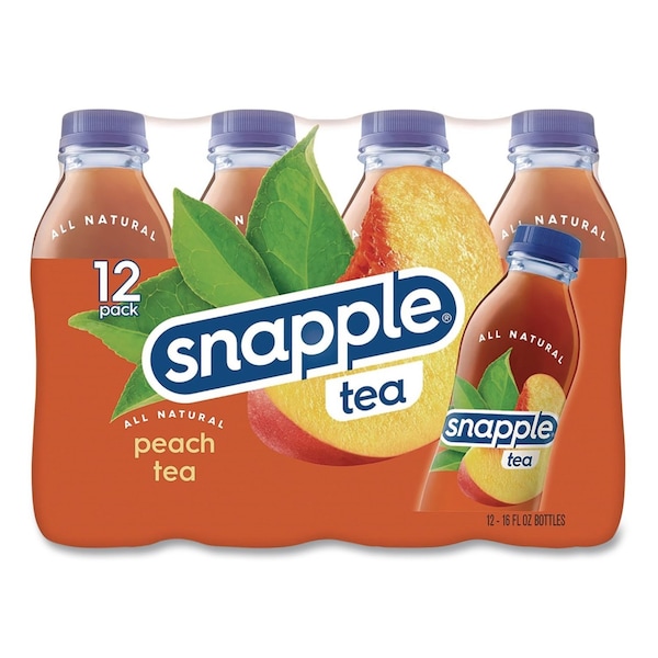 Snapple Flavored Tea, Peach, 16 oz Bottle, 24PK CAD00783 - main