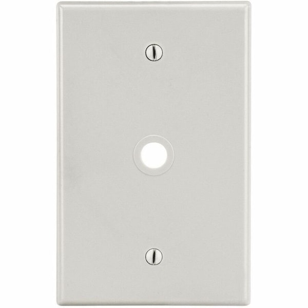 Hubbell Wiring Device-Kellems Wallplate, Mid-Size 1-Gang, .406" Opening, Box Mount, Light Almond PJ11LA - main