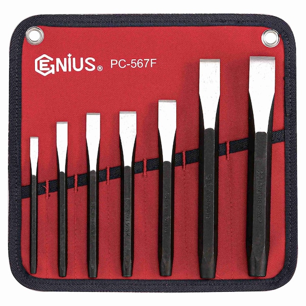 Genius Tools 7PC Flat Chisels Set PC-567F - main