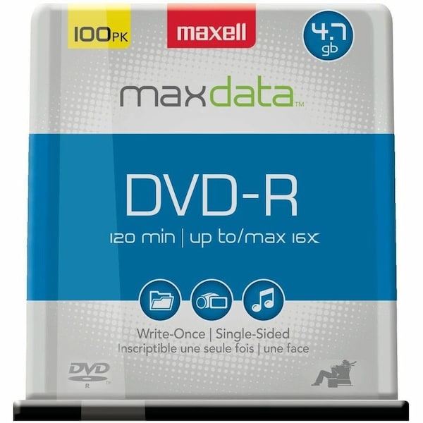 Maxell DVD-R;SPINDLE;100PK, PK25 MAX638014 - main
