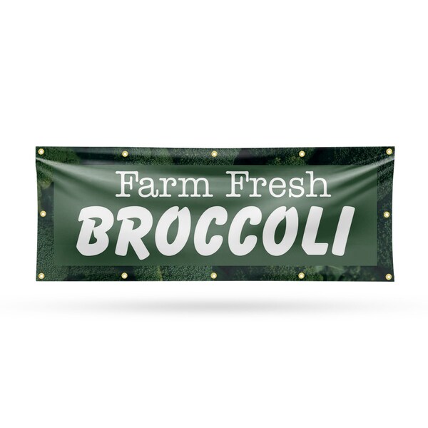 Signmission Farm Fresh Broccoli, 48 Inch x 120 Inch, Vinyl Banner B-120-30581 - main