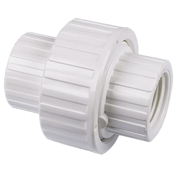 Ipex Pipe Union with Buna O-Ring Seal, 3/4 in, FPT, PVC, White, SCH 40 Schedule, 150 psi Pressure 435907 - main
