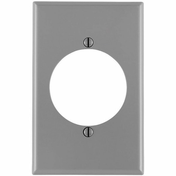 Leviton Receptacle Wallplate, Midway Size, Gang 1, Gray 80728-GY - main