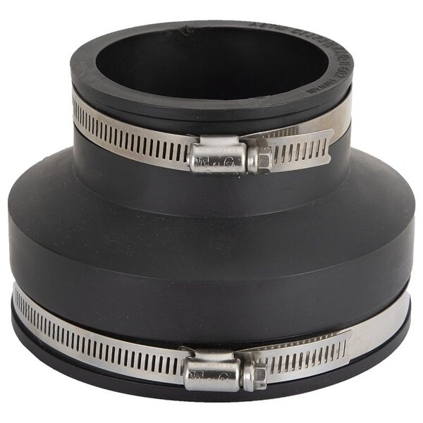 Prosource Coupling, 4 x 3 in, PVC, Black KJ-008 - main