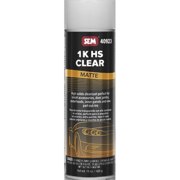 Sem Products 40923 20 oz 1K HS Clear Aerosol - Matte SEM-40923 - main