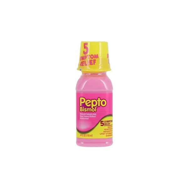 Pepto-Bismol Liquid, Antacid/Antidiarrhea, 525mg, Original, 4oz Bottle 37000003201 - main