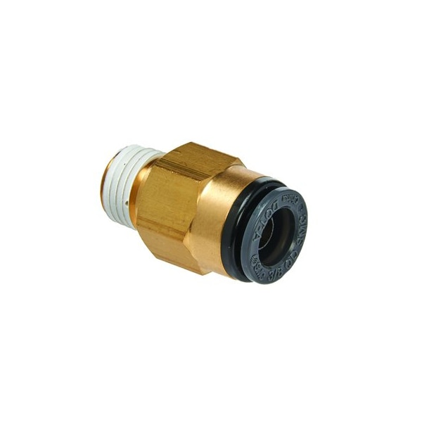 S.U.R. & R. Auto Parts Straight M Conctr 3/8"TubeX1/4"NPT (2) SRRABM330 - main