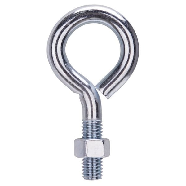 Prosource Eye Bolt, 12.5 mm Thread, Machine Thread, 1-3/8 in L Thread, 2-1/8 in Dia Eye, 630 lb Working Load, Zinc LR287 - main