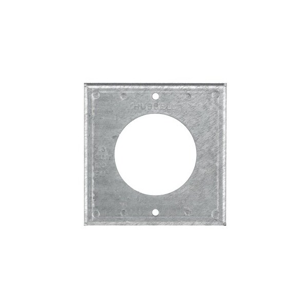 Hubbell Wiring Locking Devices, Twist-Lock, 50A Receptacles, Accessories, Box Cover for 4 in Square, Galvanized HBL50SC - main