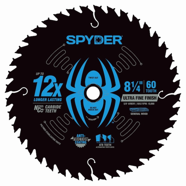 Spyder 8-1/4-Inch 60-Tooth Circular Saw Blade 13068 - main