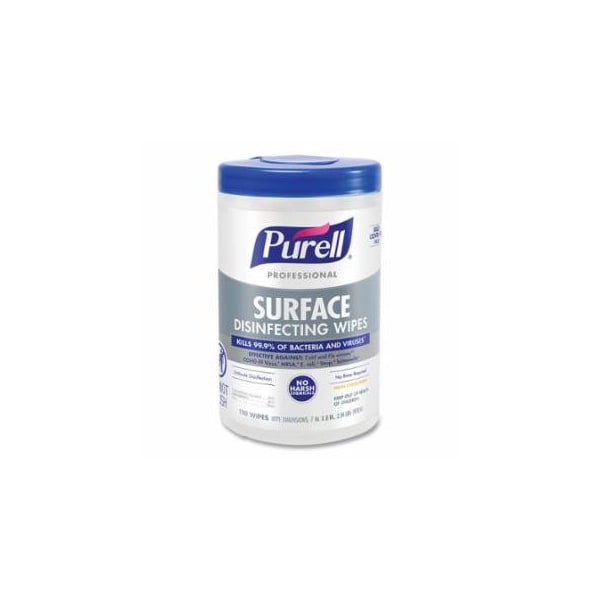 Purell Professional Surface Disinfecting Wipe, 110 Wipes, Canister, Citrus 315-9342-06 - main