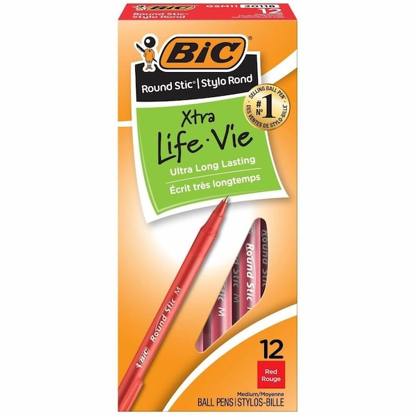 Bic BICGSM11RD Bic Stick Pens Medium Red GSM11 RED - main
