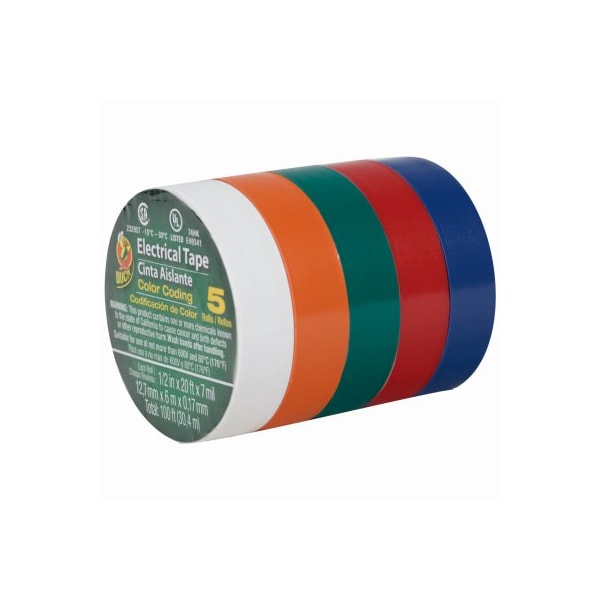 Duck Brand Elec Tp 1/2"X20' 5Pk Ast 299020 - main