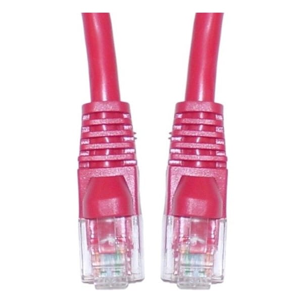 Cable Wholesale Cat5e Red Copper Ethernet Patch Cable, Snagless/Molded Boot, POE Compliant, 1.5 foot 10X6-07101.5 - main