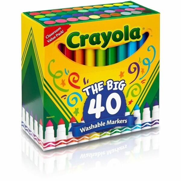 Crayola Art Marker Set, Assorted, Capped, PK40 587858 - main