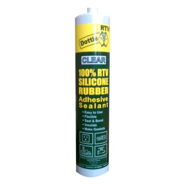 Dottie Silicone Sealant, 10.3 oz, Cartridge, Clear, Silicone Base RTV10 - main