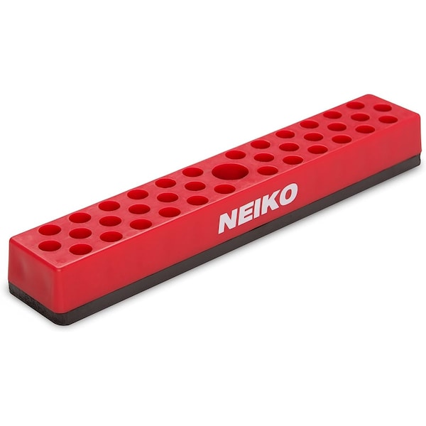 Neiko Hex Bit Holder Rack with Strong Magnetic Base, 37 Hole Bit Storage, 1/4 Inch Hex Bit & Drive Bit 02449A - main