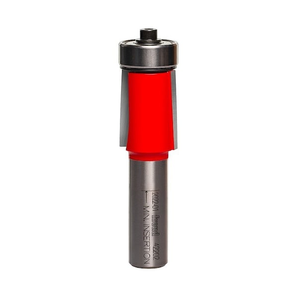 Diablo Quadra-Cut Downshear Helix Flush Trim Router Bit, 3/4 in Dia Cutter, 3-1/8 in OAL, 1/2 in Dia Shank 42-202 - main