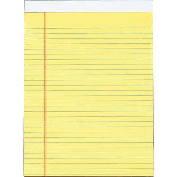 Staples 8-1/2'' W.x11'' H. 50-Sheet Yellow Top Bound Legal Pad, 12PK 163840 - main