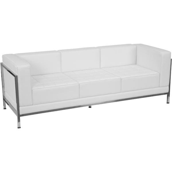 Flash Furniture Sofa, 28-3/4" x 27-1/4", Upholstery Color: White ZB-IMAG-SOFA-WH-GG - main