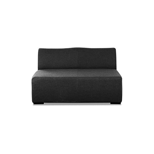 Homeroots 51in Charcoal Loveseat 372232 - main