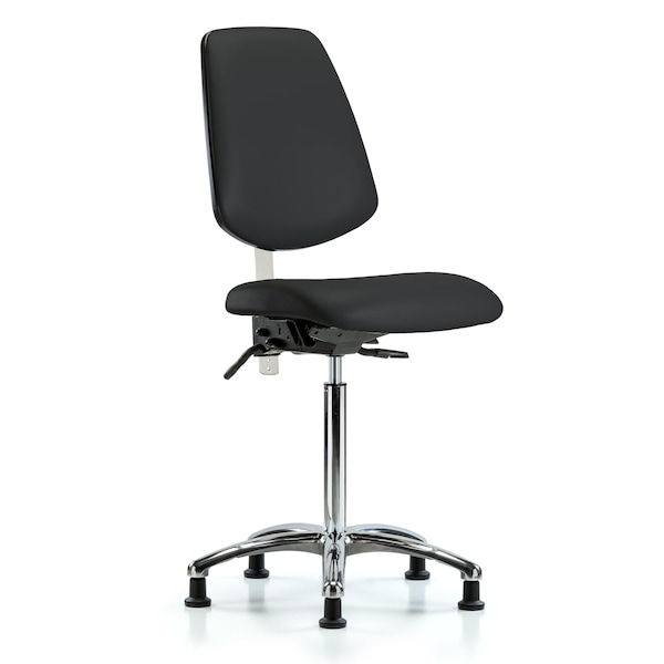Blue Ridge Ergonomics Clean Room Chair Vin Med Ben Chair, Med, Bk, Blk, CL100, No Arms, 22" to 29" Height, Vinyl, Black BR-NCR-VMBCH-MB-CR-T0-A0-NF-RG-8540 - main