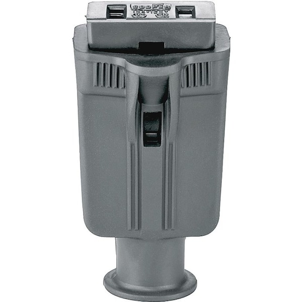 Eaton Wiring Devices Straight Blade Connector, 1-15R, 15 A, 125V AC, 2 Pole, 2 Wire, Screw Terminals, Black 86BK-BOX - main