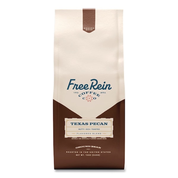 Free Rein Ground Coffee, Texas Pecan, 12 oz Bag FRE36366 - main