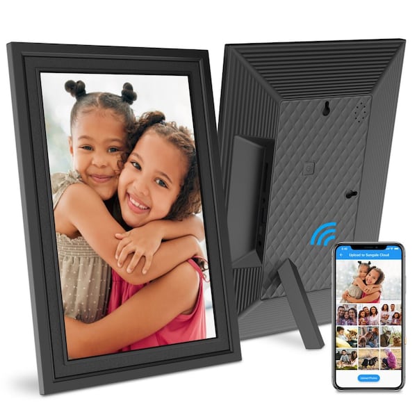 Sungale Cloud Frame- Easy PhotoShare APP, 20GB Cloud Storage, 10 Inch - Black CPF1032+-BK - main