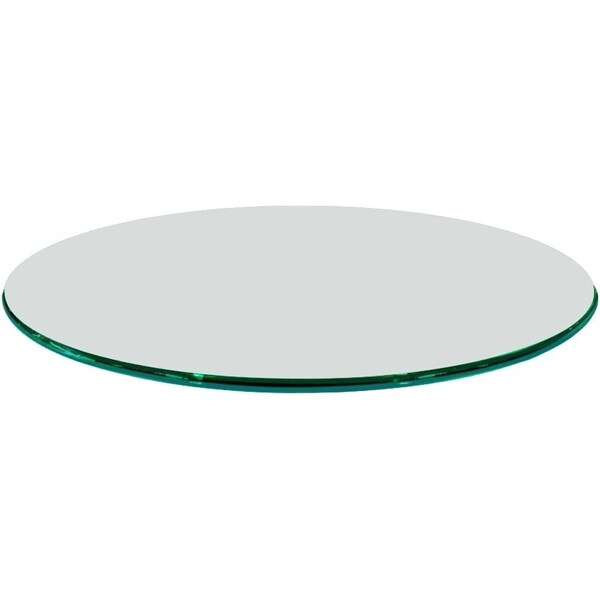 Fab Glass And Mirror Round Glass Table Top, 54inCH, Clear, Tempered, Wall Mirror, Safety Backing, Clear Finish T-54RD12MMOGTE - main