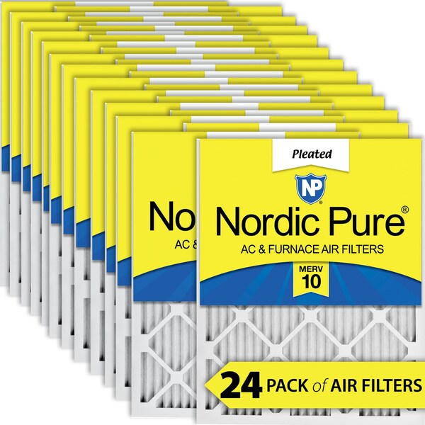Nordic Pure 20x25x1 Pleated Air Filter, High Capacity, Electrostatically Charged Synthetic Media, MERV 10 20x25x1M10-24 - main