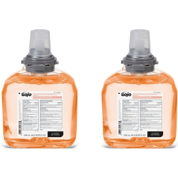 Gojo Hand Soap Cartridge, Antibacterial, Foam, 1200 ml, Fruit Fragance, PK2 5362-02 - main