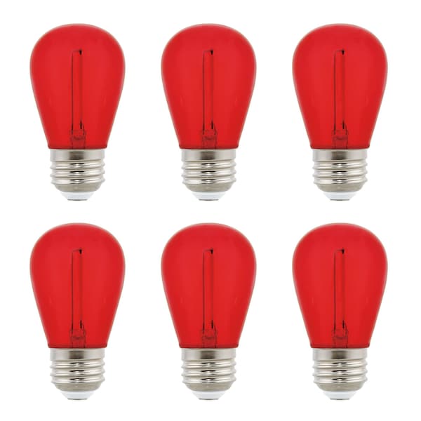 Westinghouse 2W 40W Eq. Red S14 Filament LED Light Bulb, Medium Base, 6PK 5332020 - main