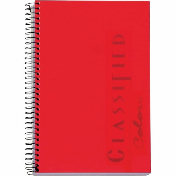 Tops 8-1/2 x 5-1/2" Narrow Classified(TM) Colors Notebook, 100 Pg TOP73505 - main