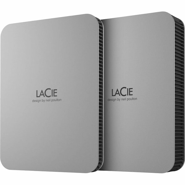 Seagate LaCie STLP2000400 2 TB Portable Hard Drive - External - Moon Silver - USB 3.1 Type C STLP2000400 - main