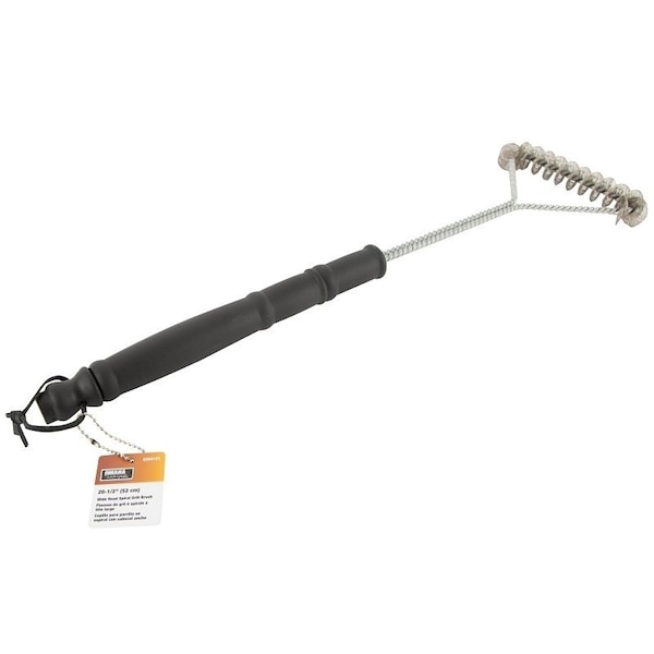 Omaha Grill Brush, 6 in L Brush, Stainless Steel Bristle, Stainless Steel Bristle, Plastic Handle, 20-1/2 in L BBQ1011 - main