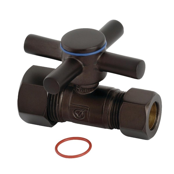 Pinpoint Concord 0.625 in. IPS x 0.5 in. O.D. Comp Quarter Turn Straight Valve, Oil Rubbed Bronze PI2599848 - main