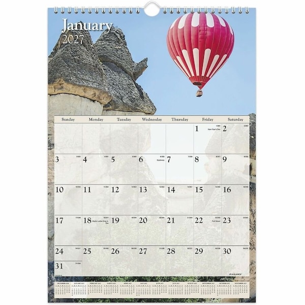 At-A-Glance Scenic Monthly Wall Calendar, Landscape Photography, 12 x 17, 12-Month (Jan to Dec): 2025 DMW200-28 - main