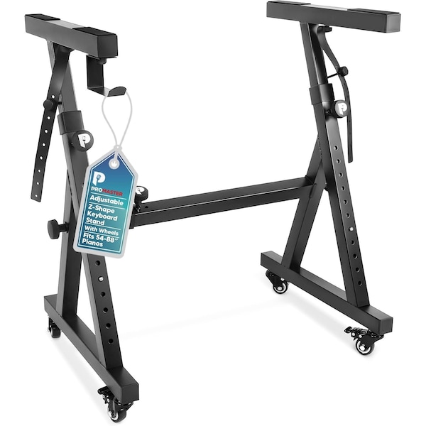 Thepromaster Z-Design Keyboard Stand, 20-34 Inches Adjustable Portable, Universal, Foam-Padded Arms PRMSKEY98 - main