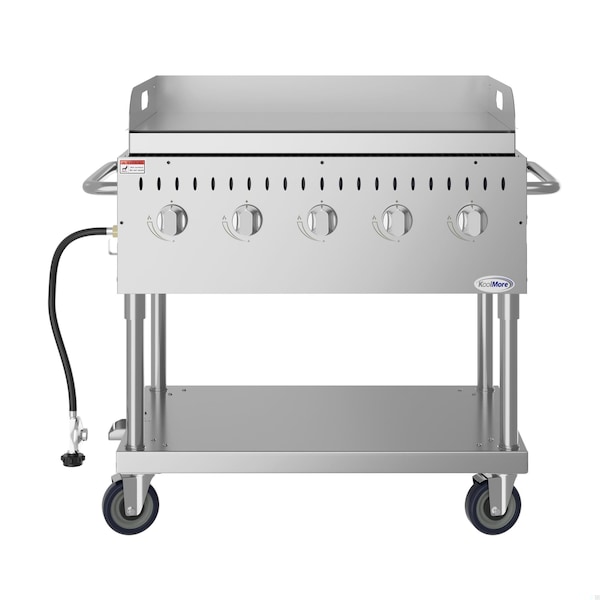 Koolmore 36 in. Commercial Outdoor Propane Grill with Griddle in Stainless-Steel, ETL Listed CGKIT3-36G - main
