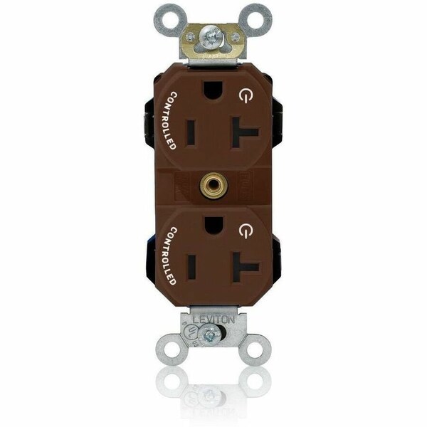 Leviton Straight Blade Receptacle, 5-20R, 20 A, 125V AC, Flush Mount, Self-Grounded M5362-2S - main