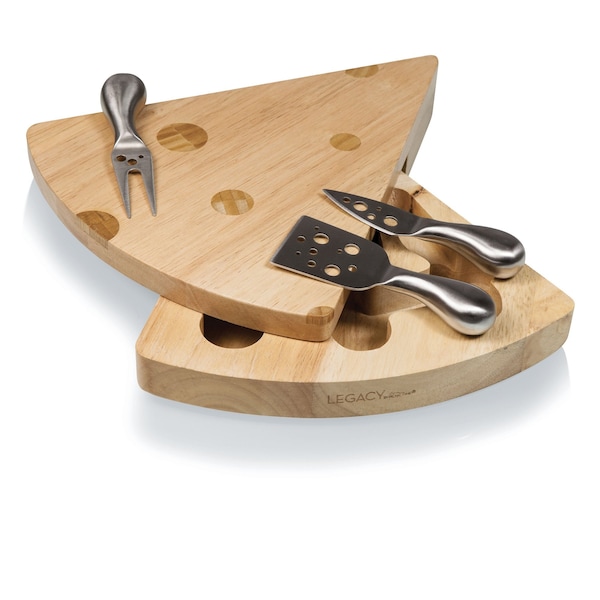 Picnic Time Family Of Brands Swiss Cheese Cutting Board & Tools Set, Parawood 850-00-505-000-0 - main