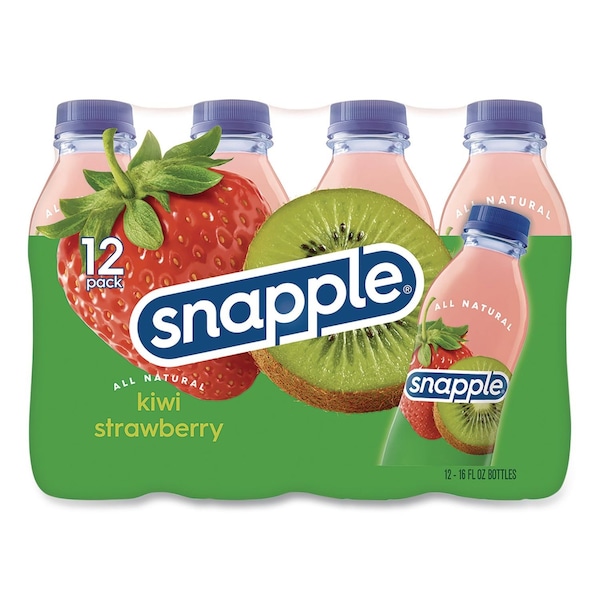 Snapple Flavored Juice Drink, Strawberry Kiwi, 16 oz Bottle, 24PK CAD00776 - main