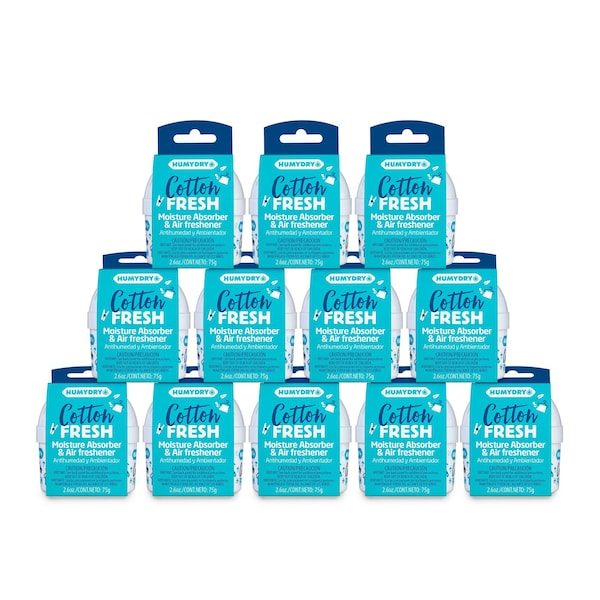 Humydry Mini Moisture Absorber 2.6 oz PLUS Air Freshener, Cotton fresh scent, 12PK USA44131C12 - main
