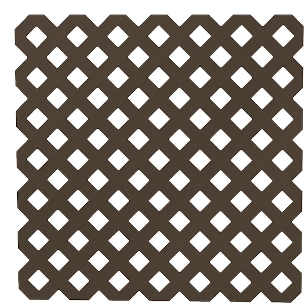 Deckorators 4 ' Wx8 ' Lx1/8'' Thick Dark Brown Vinyl Privacy Lattice Panel 276453 - main