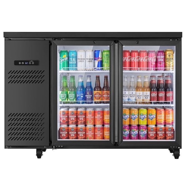 Yeego 47.2 inch Commercial Freestanding 381-bottle Bar Counter Beverage Cooler Fridge with LED Display YG-BTC-350FC-ZO - main