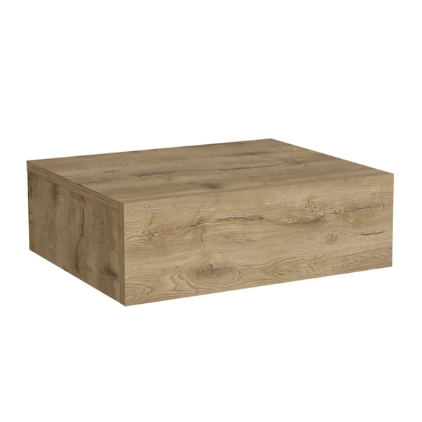 Homeroots 5" Beige Wood One Drawer Floating Nightstand 546184 - main