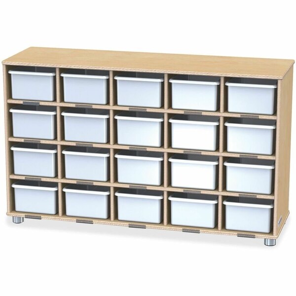 Jonti-Craft TrueModern Twenty-Cubbie Shelf, with White Cubbie-Trays 1716JC - main
